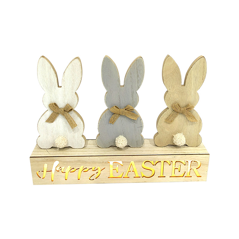 Lettering with Easter Bunny Easter decoration made of wood Easter Table decoration for home