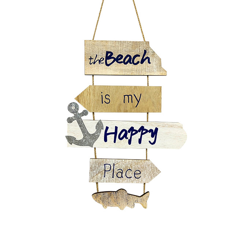 Beach Arrow Nautical Seaside Marine Theme Hanging Plaque Sand Gift Sign
