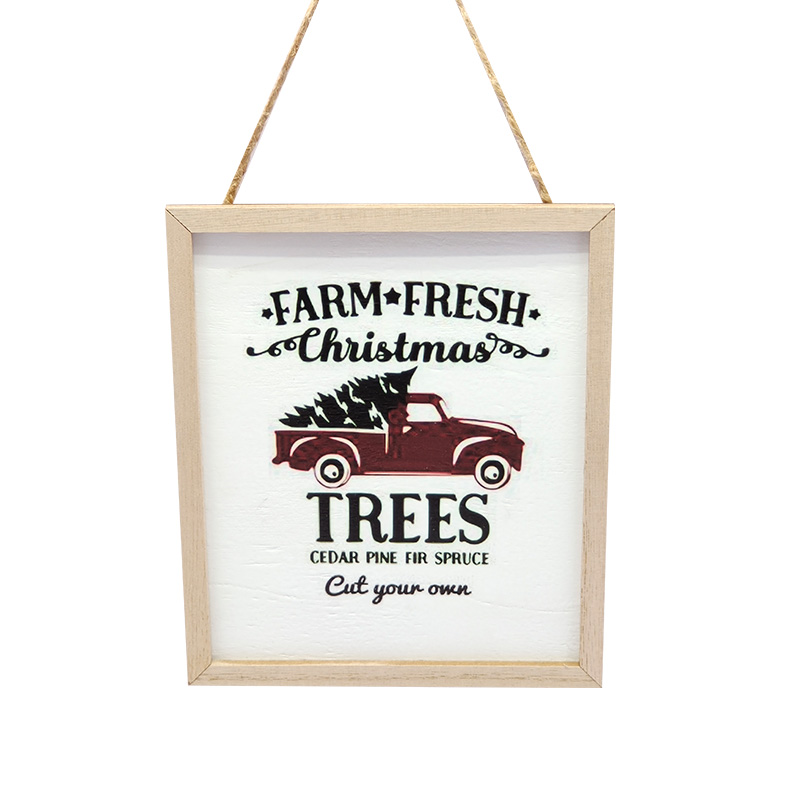 Christmas Signs Ornaments Farms Tree Farm Wood Ornament, North Pole Farmhouse Decor Wall Art Sign