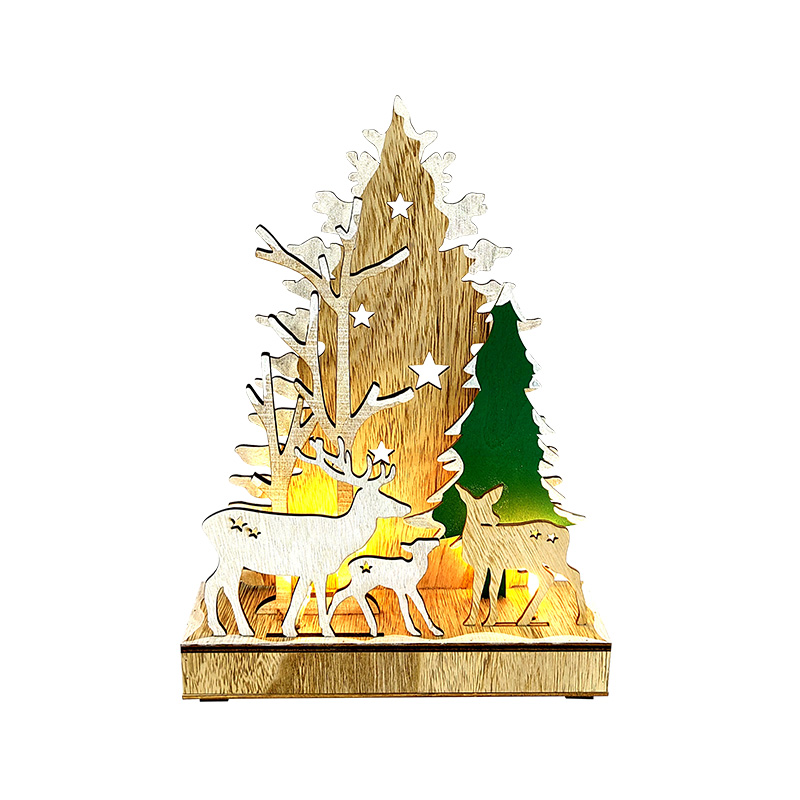 Lighted Up Wooden Autumn Thanksgiving Party Decor Fall Festival Decor