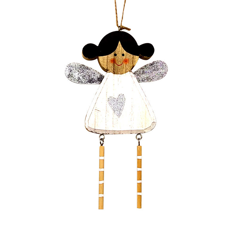 Christmas Wooden Angel Ornaments Tree Decorations Hanging with Twine for Christmas Crafting