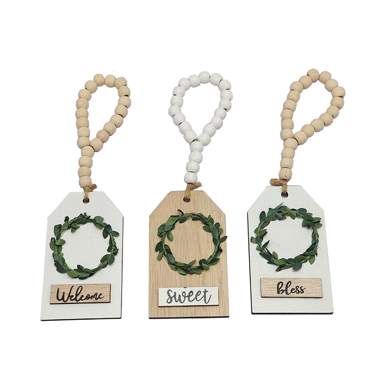Beads Rustic Country Decor Prayer Beads Wall Hanging Decoration (Nature)
