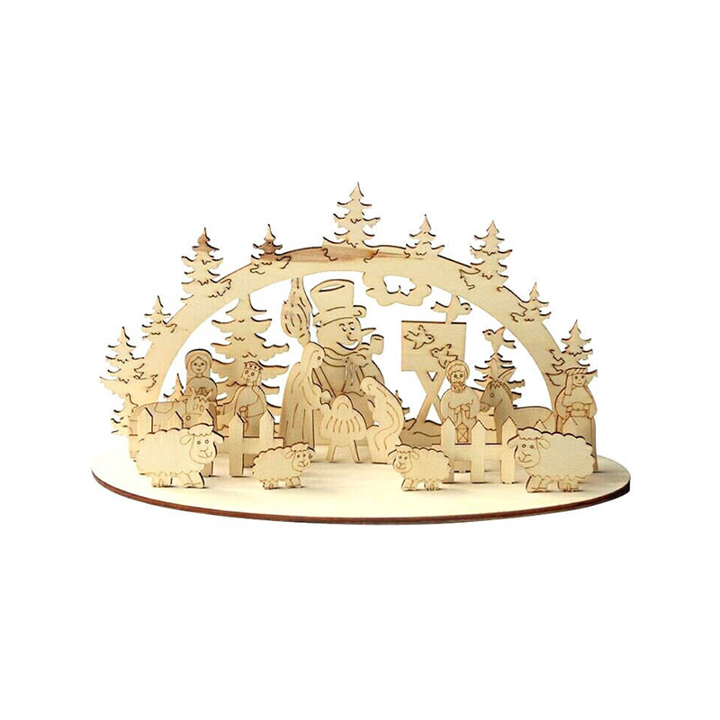 DIY Wooden Christmas Nativity Scene Craft Kit - Snowman