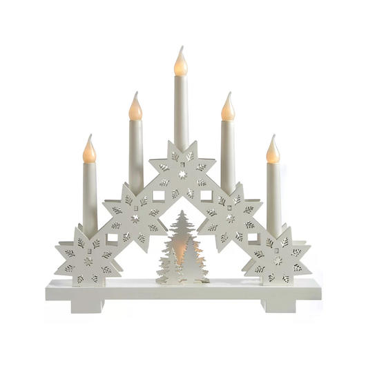 White Painted Window Candle